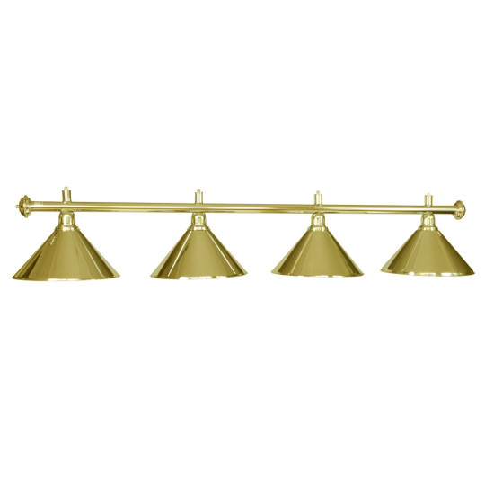 LAMPE MESSING MIT 4 SCHIRMEN MESSING