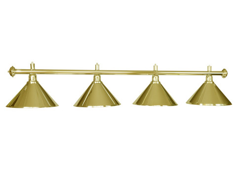 LAMPE MESSING MIT 4 SCHIRMEN MESSING