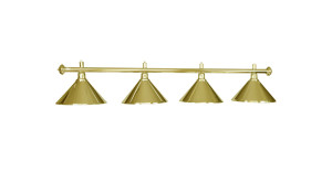 LAMPE MESSING MIT 4 SCHIRMEN MESSING