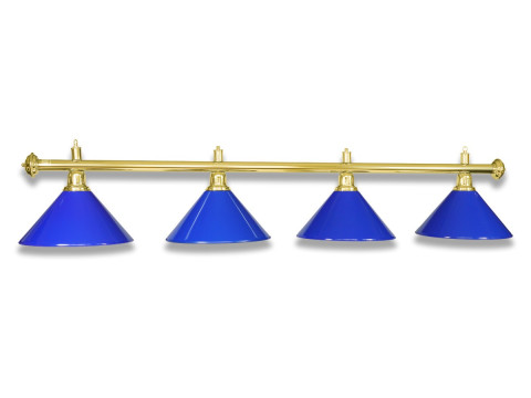 LAMPE LAITON AVEC 4 ABAT-JOUR BLEU