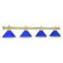 LAMPE MESSING MIT 4 SCHIRMEN BLAU