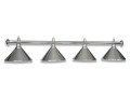 LAMPE CHROME AVEC 4 ABAT-JOUR CHROME