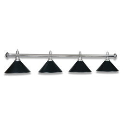 LAMPE CHROM MIT 4 SCHIRMEN SCHWARZ
