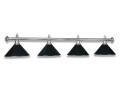 LAMPE CHROM MIT 4 SCHIRMEN SCHWARZ