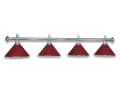 LAMPE CHROM MIT 4 SCHIRMEN BURGUNDY