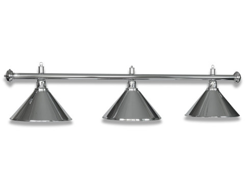 LAMPE CHROMÉE AVEC 3 ABAT-JOUR CHROME