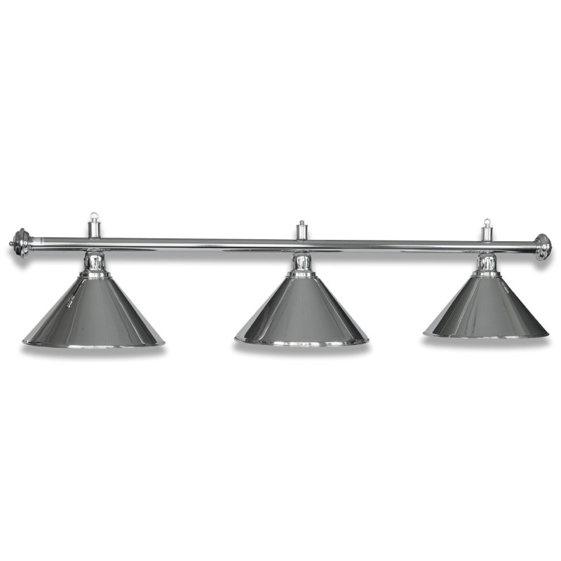 LAMPE CHROM MIT 3 SCHIRMEN CHROM