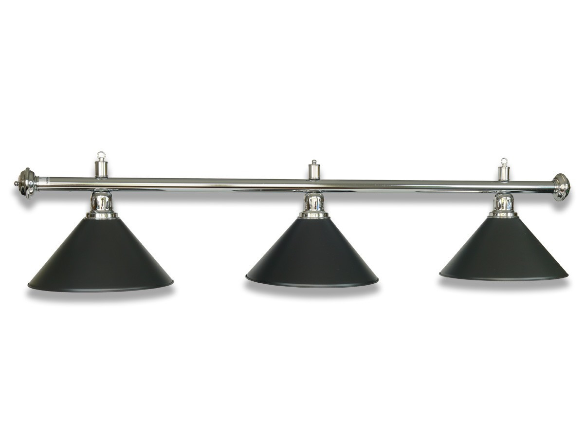 LAMPE CHROM MIT 3 SCHIRMEN SCHWARZ LAMPE CHROM MIT 3 SCHIRMEN SCHWARZ