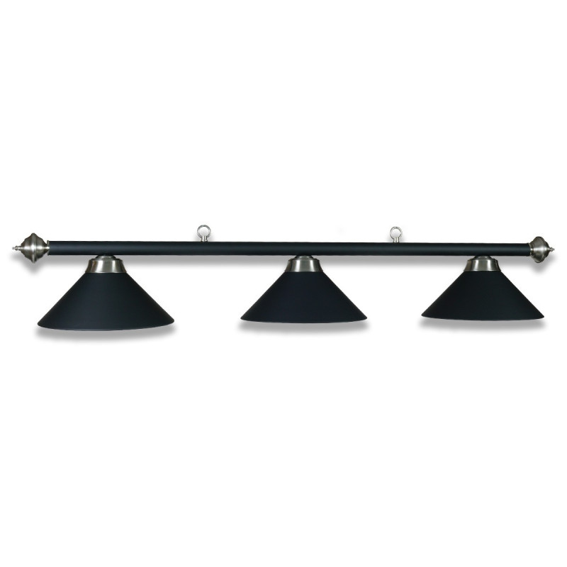 LAMPE SCHWARZ MIT 3 SCHIRMEN SCHWARZ