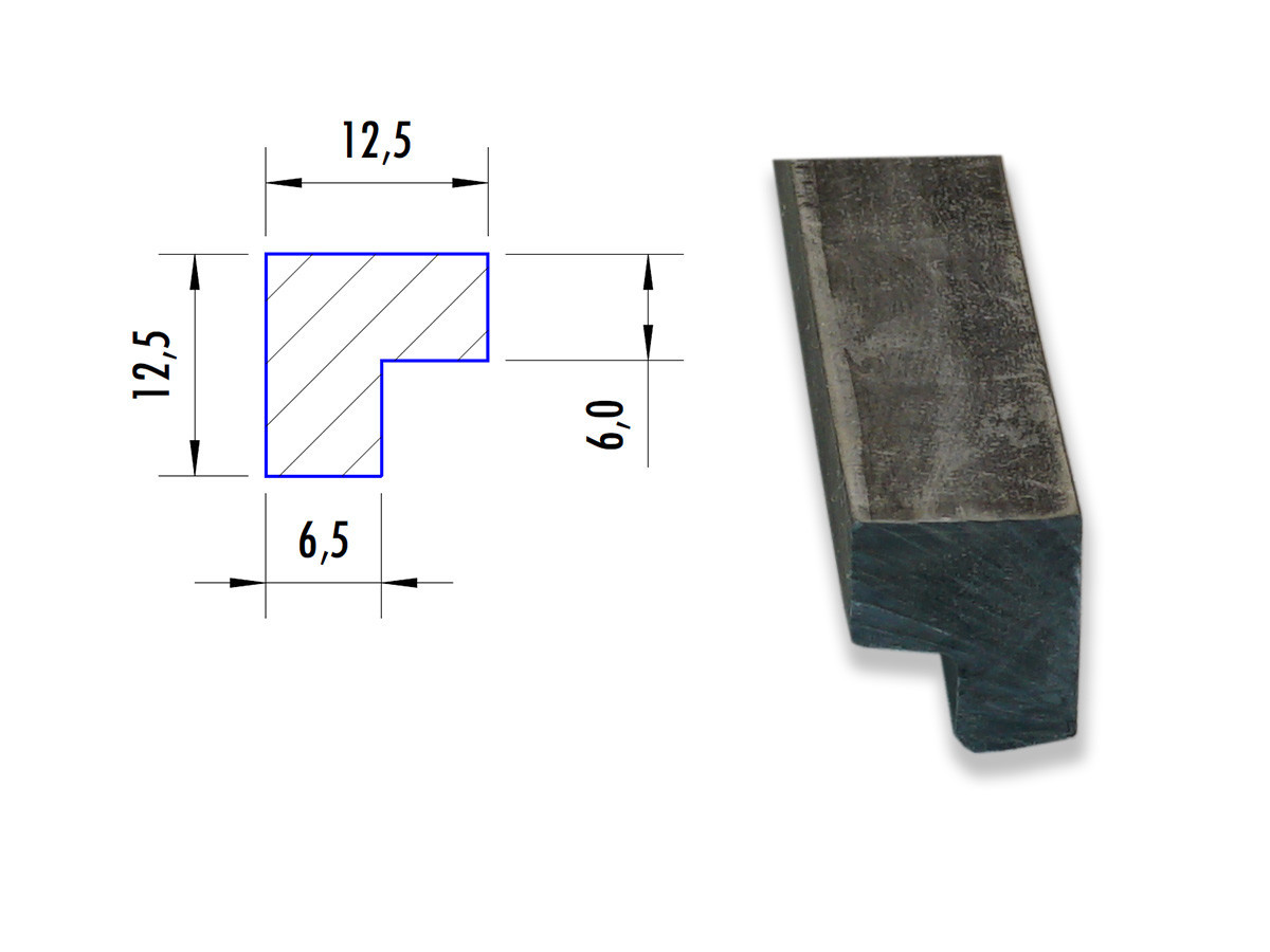 Bandengummi L-Profil 1/2"