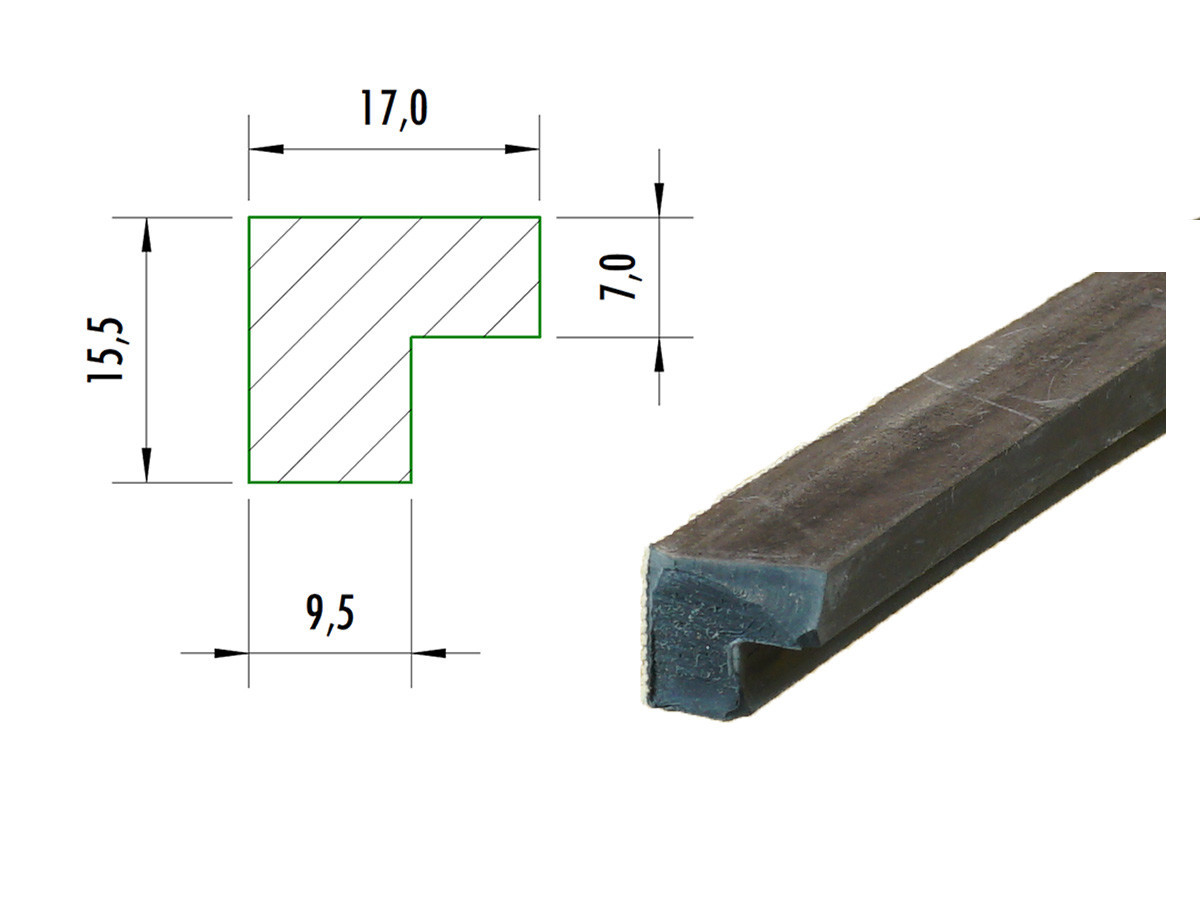 L-BANDENGUMMI 5/8 Zoll 6x123cm L-BANDENGUMMI 5/8 Zoll 6x123cm