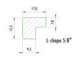 L-BANDENGUMMI 5/8 Zoll 6x123cm