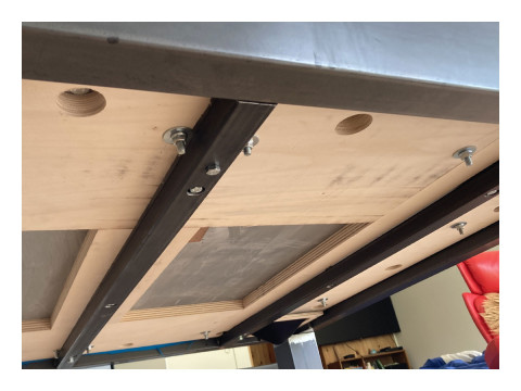 Billard und Esstisch AGATA 6' Stahl - Nivellierung Schieferplatten