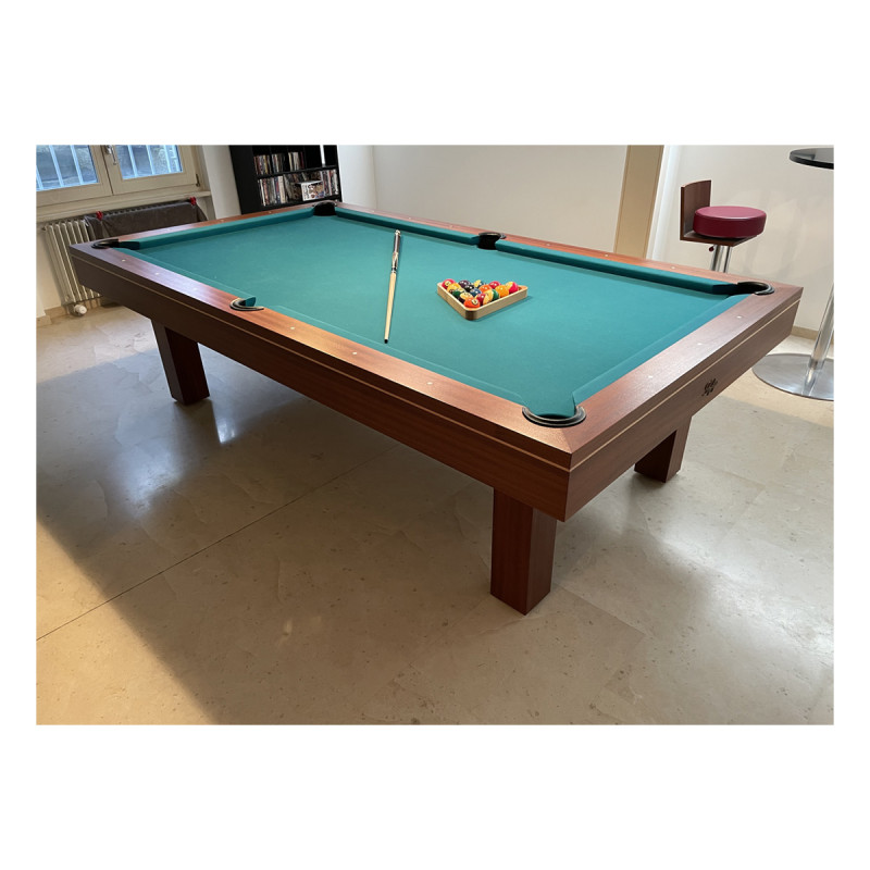 TABLE DE BILLARD D'OCCASION POOL LAFUGE ARCADE 8'+ EN PALISSANDRE