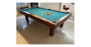 TABLE DE BILLARD D'OCCASION POOL LAFUGE ARCADE 8'+ EN PALISSANDRE