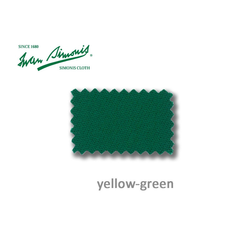 DRAP DE BILLARD SIMONIS 76O DE COULEUR JAUNE-VERT