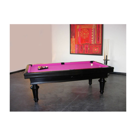 Billard avec tapis couleur fuchsia (fushia).