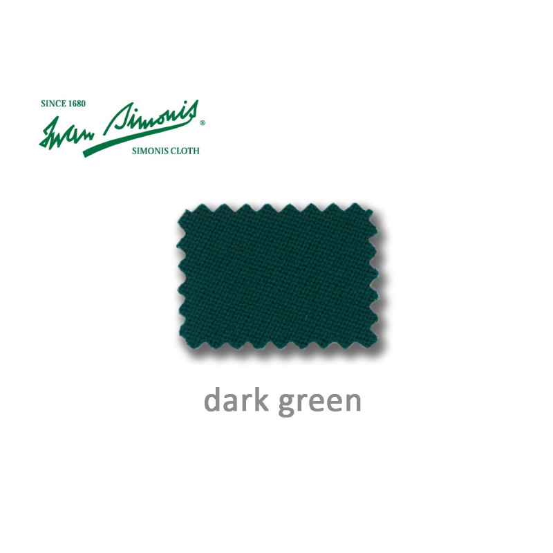 DRAP DE BILLARD SIMONIS 760 EN COULEUR VERT FONCÉ (DARK GREEN)
