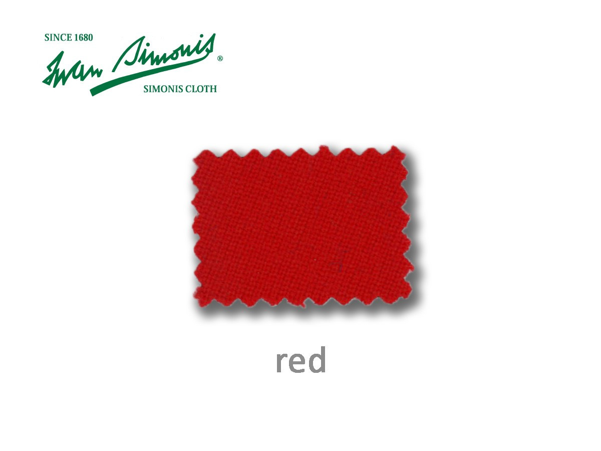 BILLARDTUCH SIMONIS 760 IN DER FARBE ROT (RED) BILLARDTUCH SIMONIS 760 IN DER FARBE ROT (RED)