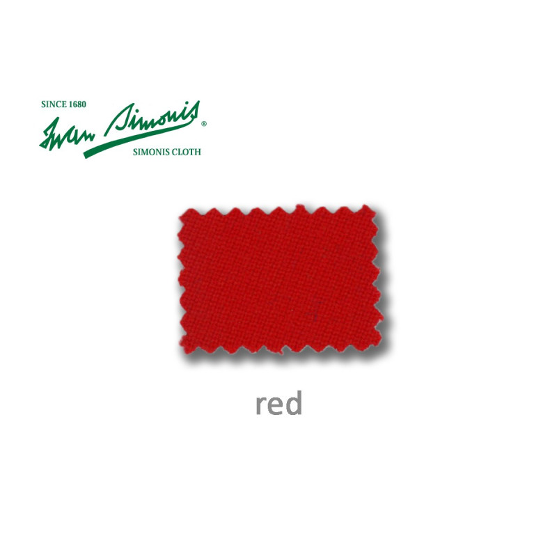 DRAP DE BILLARD SIMONIS 760 EN COULEUR ROUGE (RED)