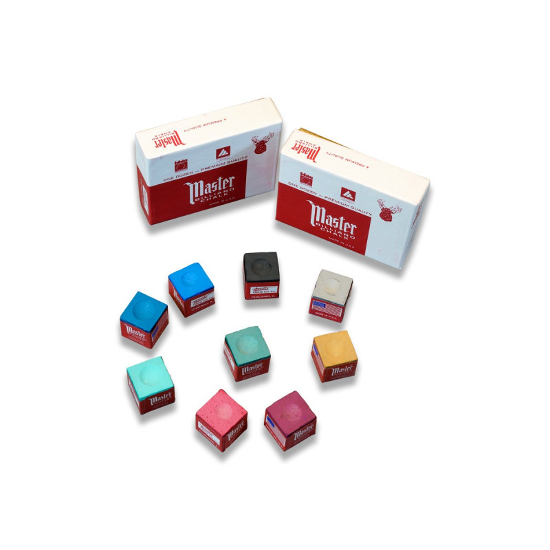 MASTER BILLARDKREIDE -  12 WÜRFEL PRO BOX